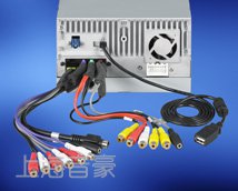 <b>4V / 6 声道音频预设输出</b>  大小为 4 伏特的清澈音频分别注入前置 (L/R)、后置 (L/R) 和超低音扬声器的 2 个声道，从而可以集成到各种音响系统。