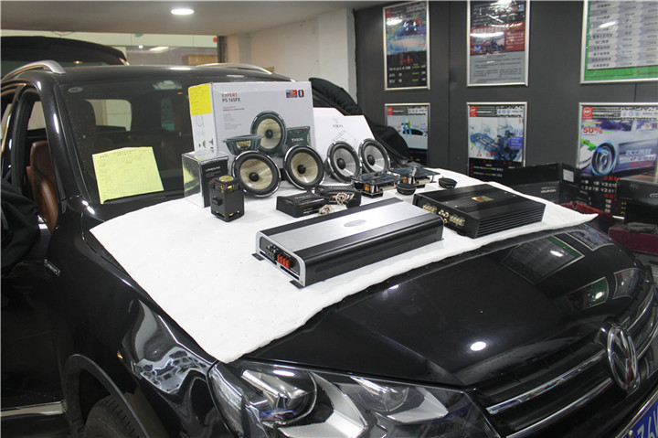 大众途锐改装劲浪乌托邦165WRC+劲浪PS165FX套装喇叭——上海音豪
